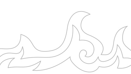 flame lines. Background with fire lines. Outline of flames as a background. Fire border. Continuous fire line design. Flame outline background.