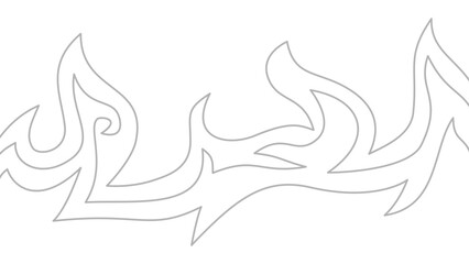 Obraz premium flame lines. Background with fire lines. Outline of flames as a background. Fire border. Continuous fire line design. Flame outline background.