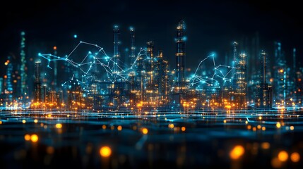 Smart industrial plant with renewable power, efficient automation, eco-friendly machinery, future-ready