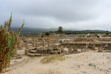Theatre de Baelo Claudia at Atlantic ocean coast in Tarifa, Spain