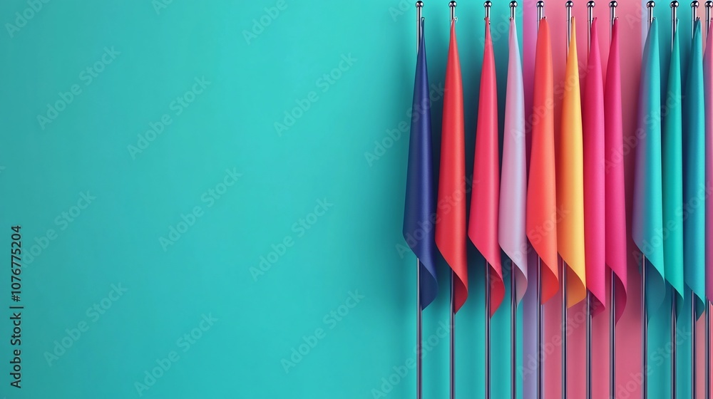 Aufkleber vibrant gradient flag patterns in modern 3d design