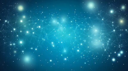 Network Connections in Clean Tech Design on Blue Gradient Background