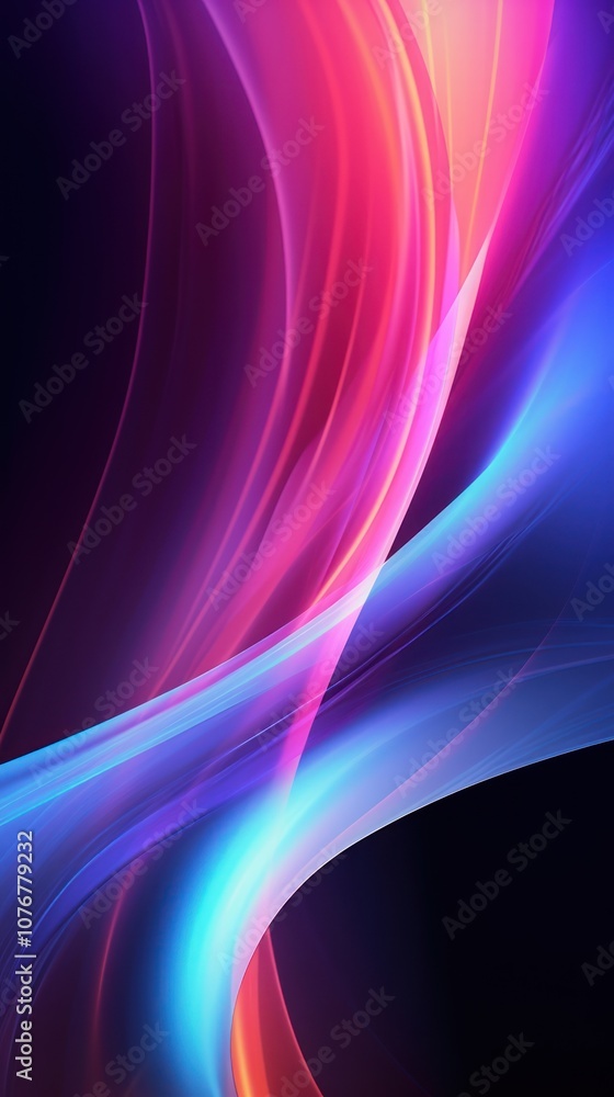 Poster gradient neon glowing twisted cosmic lines backgrounds abstract pattern.