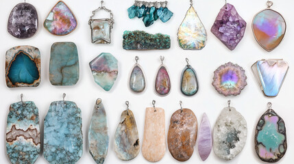 Mineral Crystal Jewelry Store with Vibrant Colors