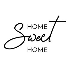 Home Sweet Home Inspirational Typography Art