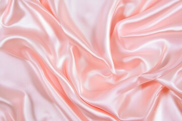 Fototapeta premium Luxurious pink satin fabric with rich folds, creating a soft and flowing texture. Elegant and vibrant material ideal for backgrounds, banners, or fashion-themed projects.