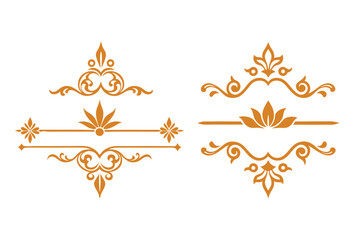 Elegant Golden Divider Ornaments Vector Illustration Set. © MostSharmin