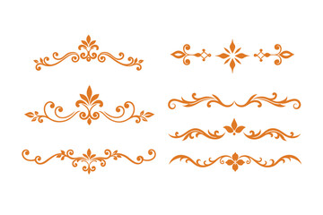 Elegant Golden Divider Ornaments Vector Illustration Set. © MostSharmin