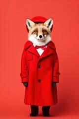 Fototapeta premium Coat fox overcoat portrait.