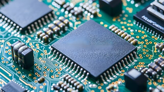 Parallel Processing: Multiple DSP cores interconnected like neurons in a neural network. The pathways suggest parallel computations. 