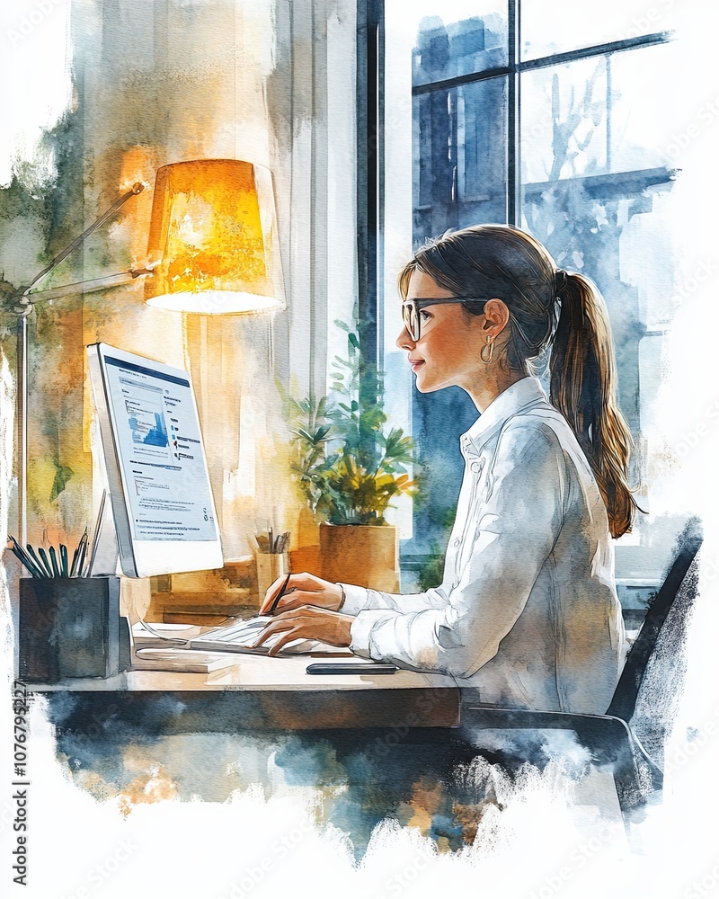 Poster future of work ai automation transformation embracing the future of work with digital transformation