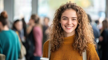 Expat attending a language exchange event, mingling and practicing new vocabulary