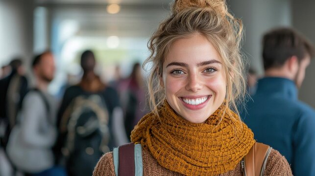 Expat attending a language exchange event, mingling and practicing new vocabulary