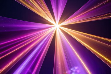 Obraz premium Radiant Purple and Gold Light Shining Through a Soft Veil