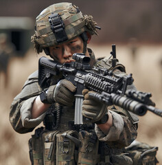 soldier in uniform -Generative AI