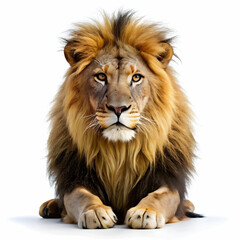 Fototapeta premium lion in white background