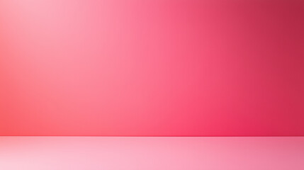 Minimalist pink gradient background with subtle horizon line separating wall and floor for elegant interior design or product display. Empty copy space 