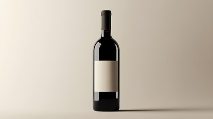 Single Wine Bottle Mockup