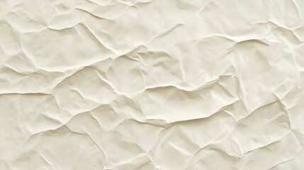 Obraz premium Textured crumpled white paper background, Neutral Beige Crumpled Paper Texture for Vintage Background or Eco-Friendly Design Element