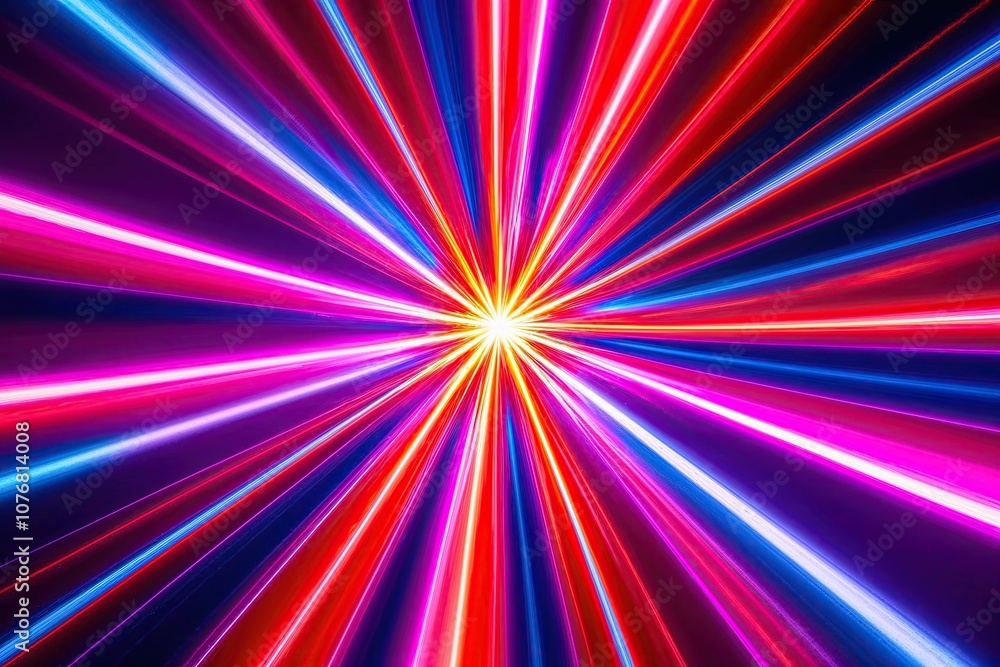 Poster stunning colorful light rays exploding against a dynamic background
