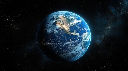 A 3D concept of Earth, featuring wind energy, demonstrates the global effort to find solutions to climate change