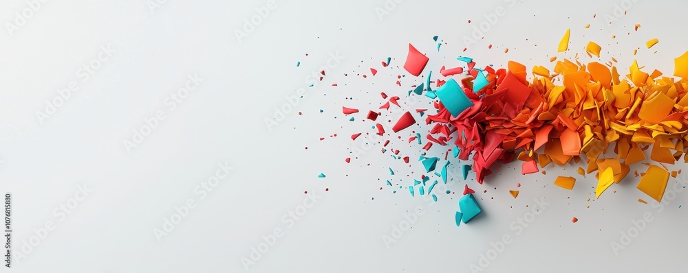 Poster transforming abstract concepts into innovative business models embracing colorful disruption in toda