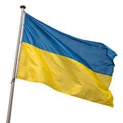 Ukraine flag isolated on white
