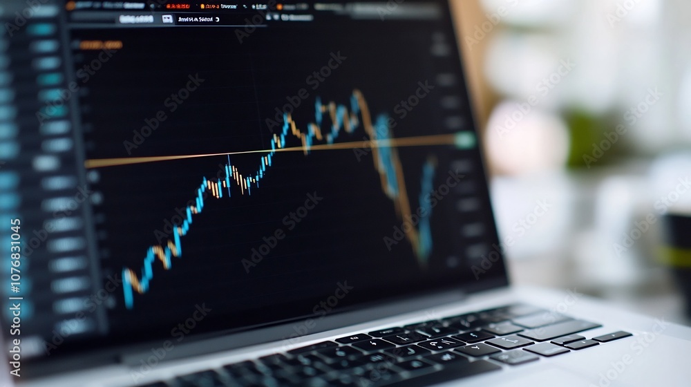 Poster detailed financial report with highlighted graphs on desk showcasing analysis data