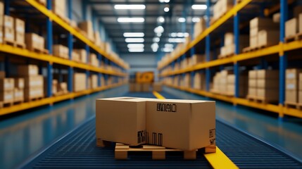 Automated Warehouse Logistics Efficiently Tracking Inventory Levels and Order Processing