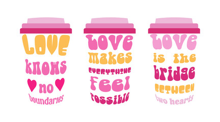 Happy Valentine's Day design. Heart, lettering design for poster, banner, greeting, love, friendship, t-shirt design. White background.