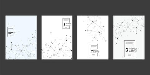 Fototapeta premium Chemist connection structure. Vector background with molecule structure. Layout template design for leaflet, powerpoint, booklet