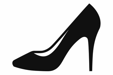 woman high heel icon, shoe high heel vector silhouette