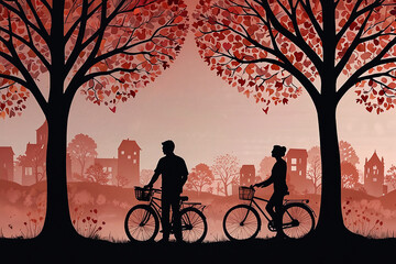 Obraz premium Happy Valentine's Day Card