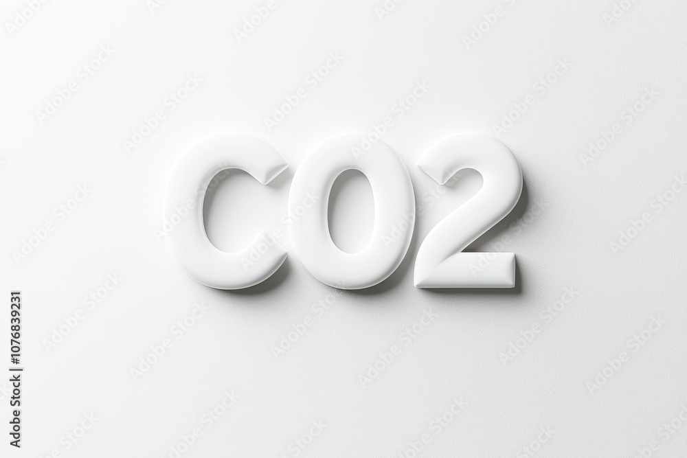 Poster enhance your design with bold co2 text isolated on a white background for maximum impact