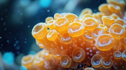 A close-up of exotic coral in an aquarium, symbolizing the fragility of marine ecosystems and the need for environmental conservation