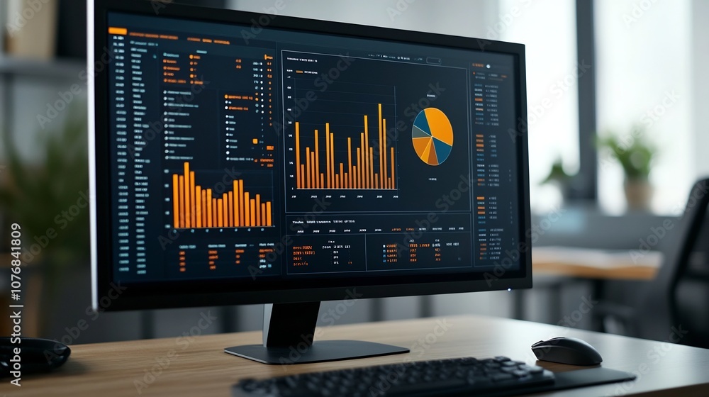 Poster comprehensive business dashboard displaying inventory and order analytics