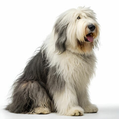 The Old English Sheepdog is a large, affectionate dog known for its distinctive fluffy coat, intelligence.