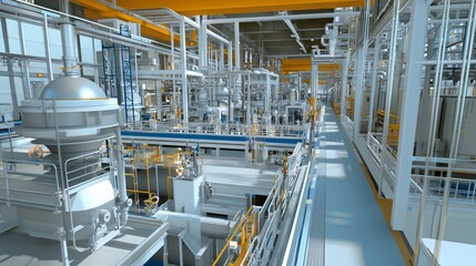 Fototapeta premium Industrial automation powered by IoT and smart sensors for enhanced performance monitoring and optimized efficiency in manufacturing