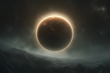 Obraz premium Eclipse from space