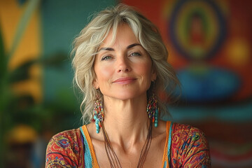 Photo of a woman practicing meditation