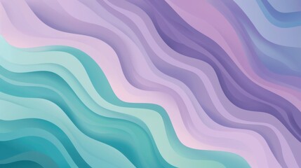 Obraz premium Serene Aqua Violet Waves: Abstract Background of calming teal and purple wavy layers. Perfect for presentations, websites, or social media.