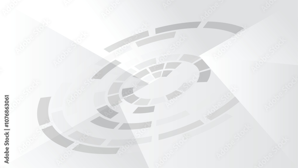 Poster Abstract Technological Hi Tech Background in Grey Colors. Technology and modern computing UI system vector art