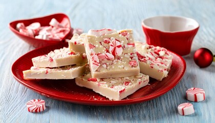 Peppermint bark with crushed candy canes