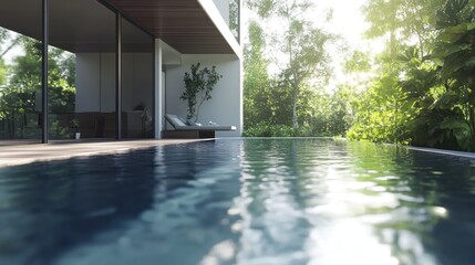 Fototapeta premium Modern Poolside Oasis