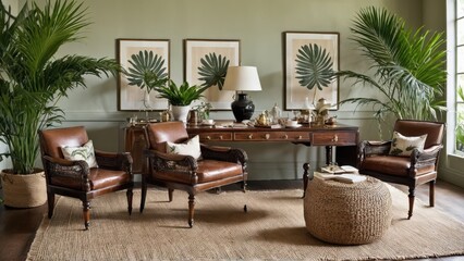 Obraz premium Professional interior design collection featuring diverse global styles from minimalist Scandinavian to opulent Art Deco Perfect for magazines advertisements and design inspiration platforms