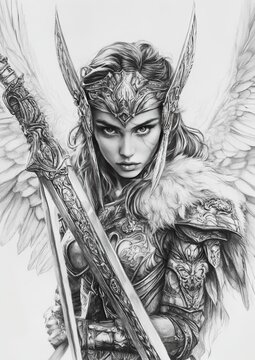 valkyrie drawing, 5:7