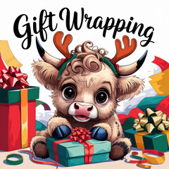 Christmas Highland Cow
