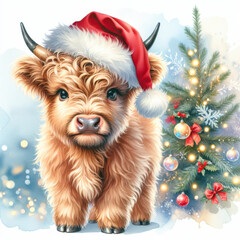 Christmas Highland Cow
