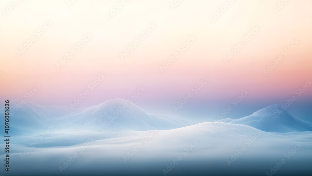 Poster a blurred gradient background transitioning from white to blue, embodying a tranquil and creative co