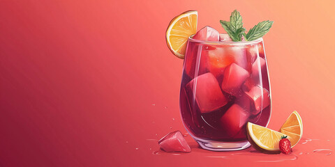 National Sangria Day. December 20. Holiday illustration.